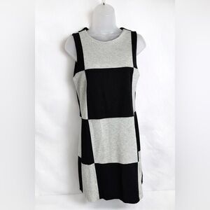 Philosophy Colorblock Sleeveless Shift Dress | Black & Gray | Size M